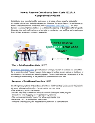 How to Resolve QuickBooks Error Code 15227_ A Comprehensive Guide