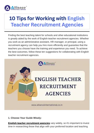 10 Tips for Working with English Teacher Recruitment Agencies