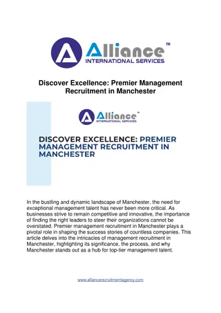 Discover Excellence Premier Management Recruitment in Manchester