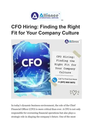 CFO Hiring: Finding the Right Fit for Your Company Culture