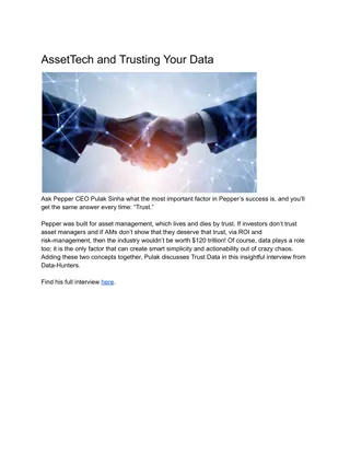 AssetTech and Trusting Your Data